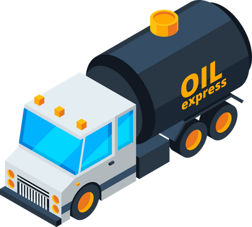 Camión de envío de petróleo  Ilustración