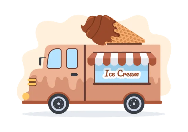 Camion de glace  Illustration