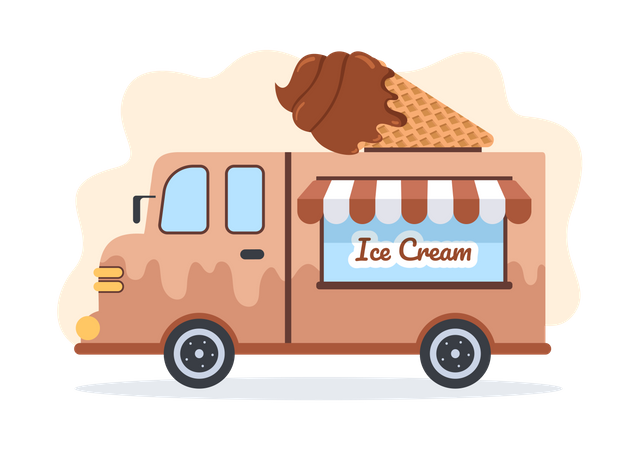Camion de helados  Ilustración