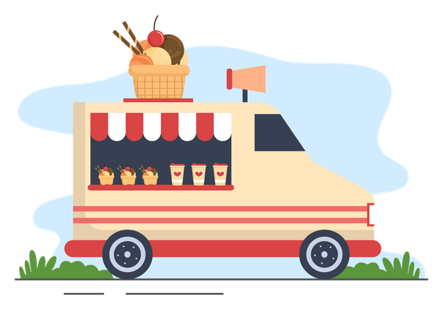 Camion de helados  Ilustración