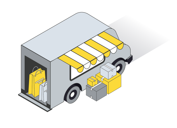 Camion de livraison  Illustration