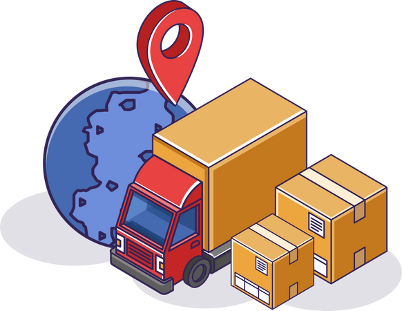 Camion de livraison  Illustration