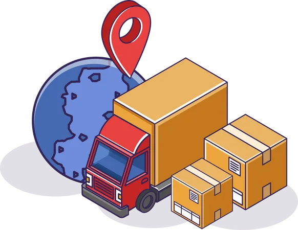 Camion de livraison  Illustration