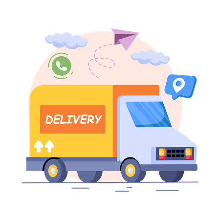Camion de livraison  Illustration
