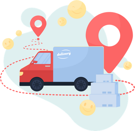Camion de livraison  Illustration