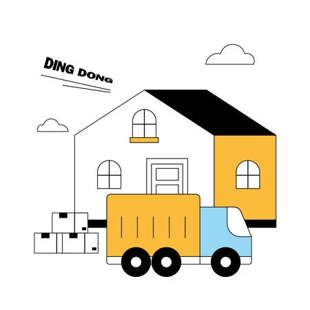 Camion de livraison  Illustration