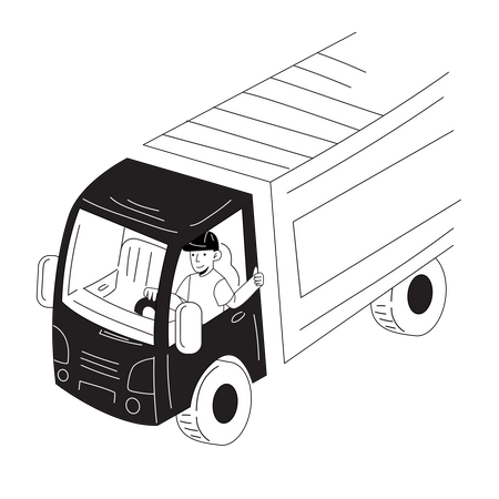 Camion de livraison  Illustration