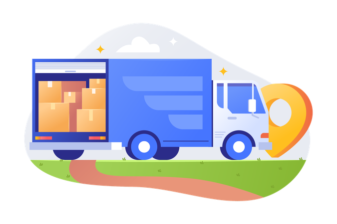 Camion d'expédition  Illustration