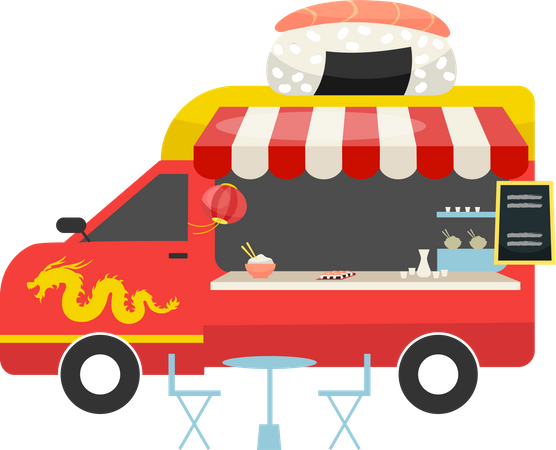 Food truck fusion asiatique  Illustration