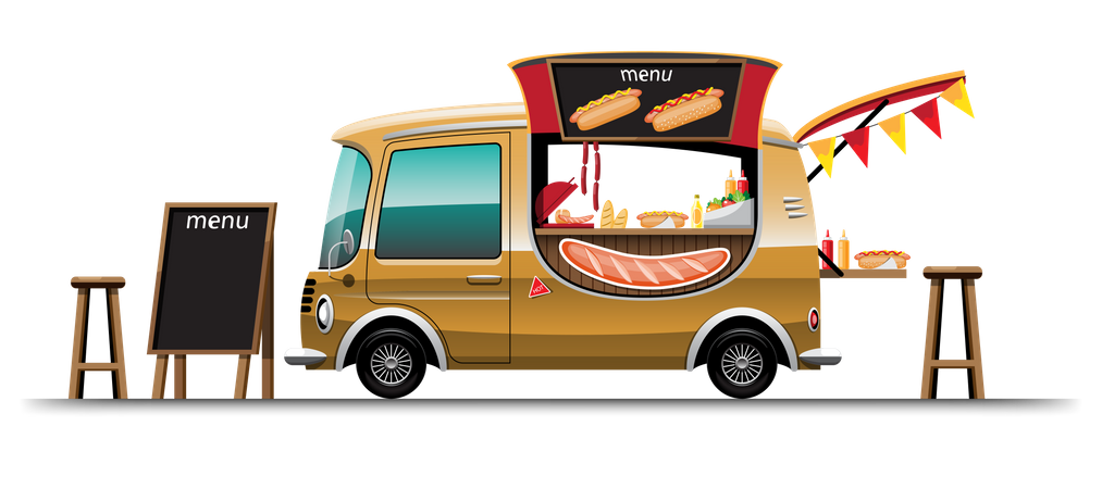 Camion de hot-dog  Illustration