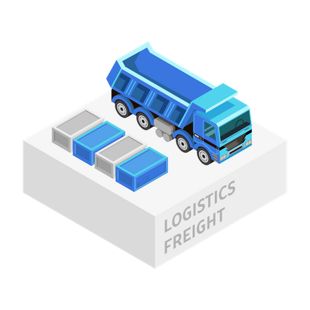 Camión de logística  Ilustración