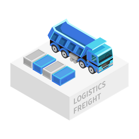 Camion logistique  Illustration