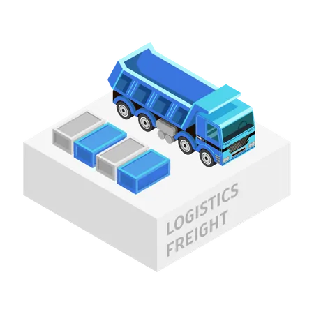 Camion logistique  Illustration