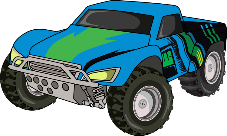 Camion monstre de course  Illustration