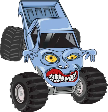 Voiture de camion monstre  Illustration