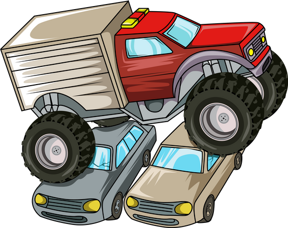 Voiture de camion monstre  Illustration