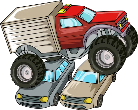 Voiture de camion monstre  Illustration