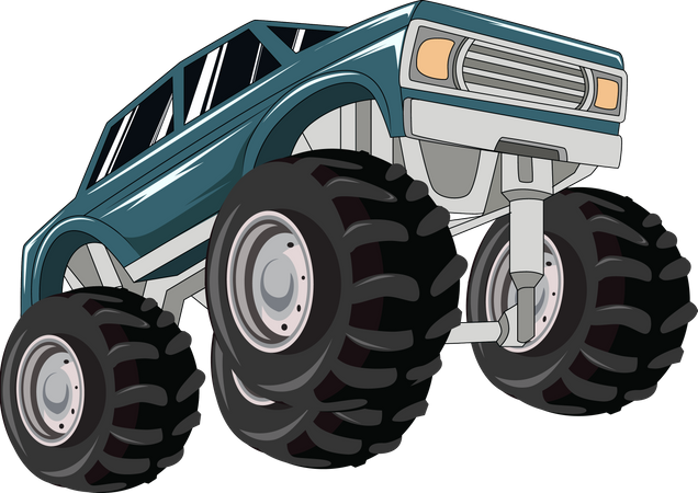 Voiture de camion monstre  Illustration