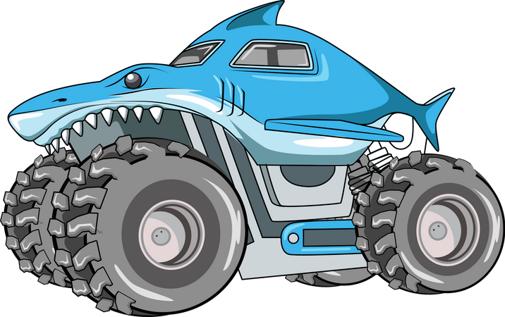 Voiture de camion monstre  Illustration