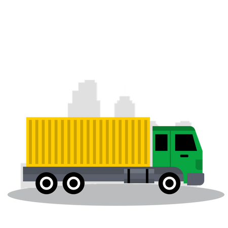 Camion porte-conteneurs  Illustration