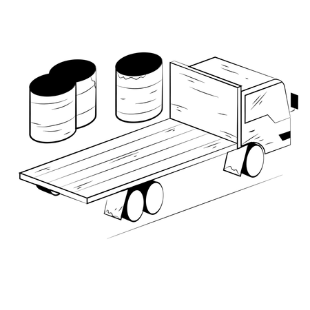 Camion semi-remorque  Illustration