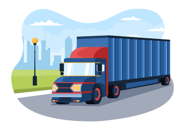 Transport par camion  Illustration