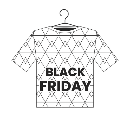 Camiseta de viernes negro  Ilustración