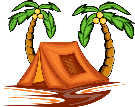 Camp d'aventure  Illustration