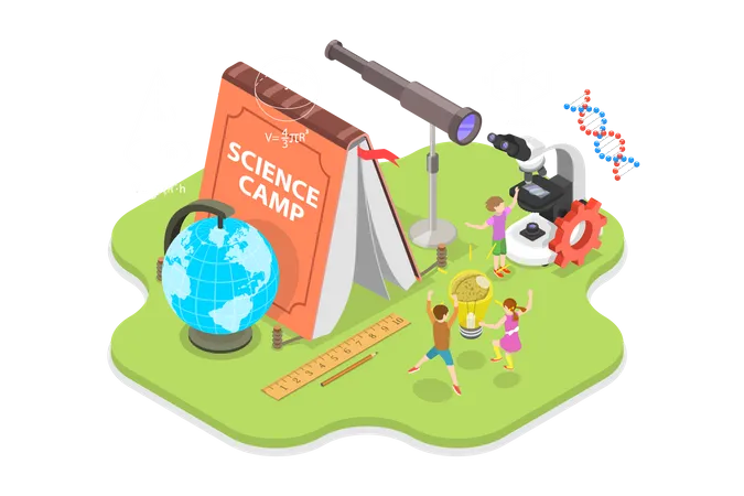 Camp scientifique  Illustration