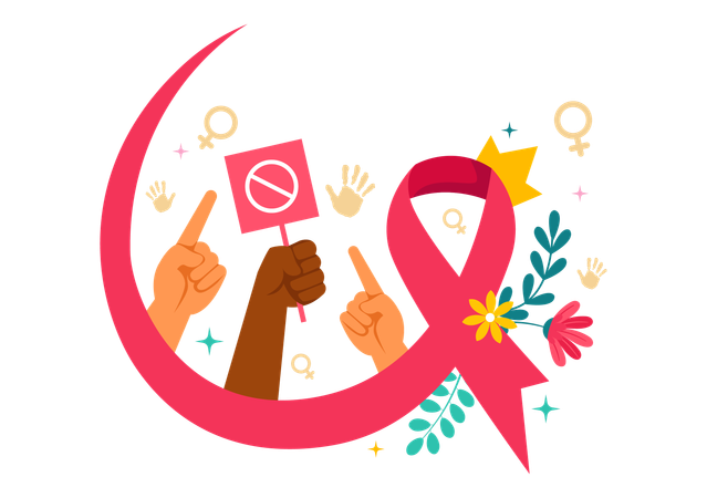 Campagne de sensibilisation pour l'élimination de la violence à l'égard des femmes  Illustration