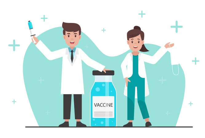 Campagne de vaccination par le médecin  Illustration