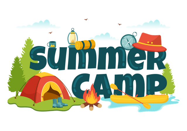 Campamento de verano  Ilustración