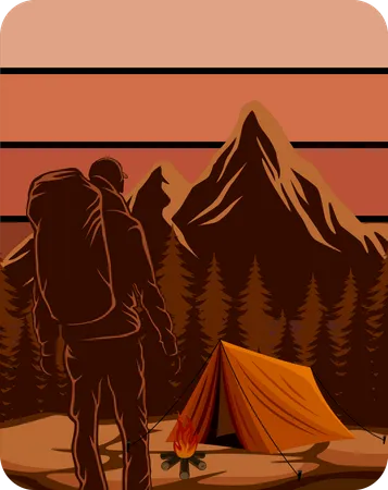 Campamento salvaje  Ilustración