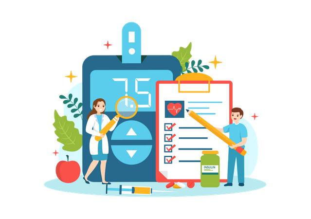 Campaña de concientización sobre la diabetes  Ilustración