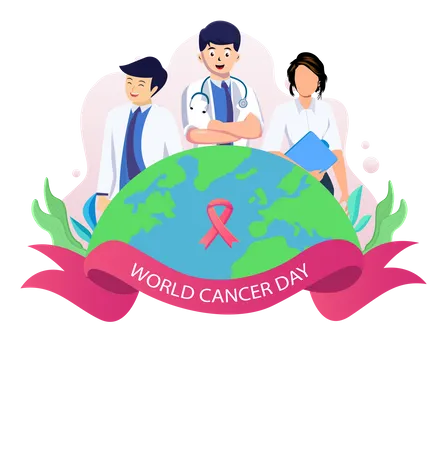 Campaña de concientización sobre el cáncer  Ilustración