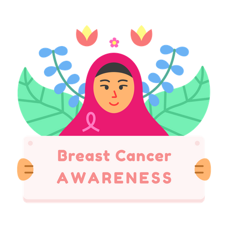 Campaña de concientización sobre el cáncer de mama  Ilustración