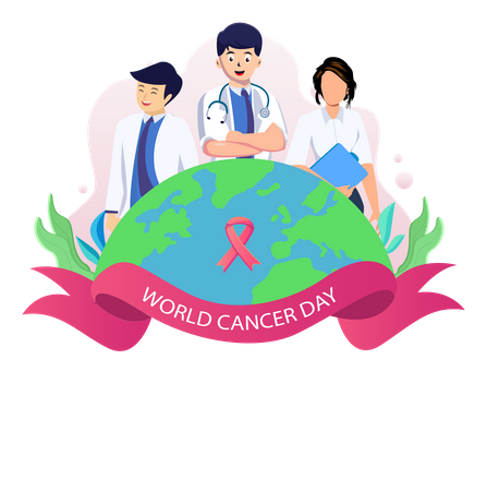 Campanha de conscientização sobre o câncer  Ilustração