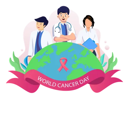 Campanha de conscientização sobre o câncer  Ilustração
