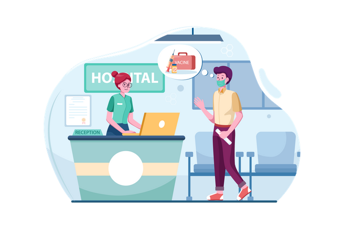 Campanha de vacinação Corona  Illustration