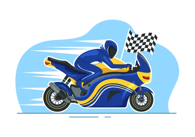 Campeonato de motociclismo  Ilustración