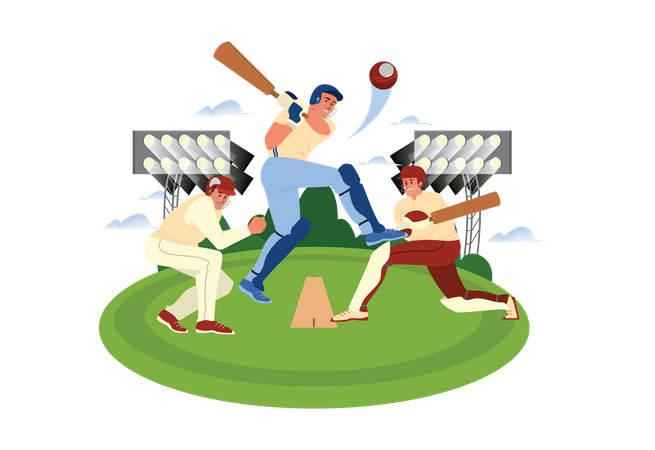 Campeonato de Críquete  Ilustração