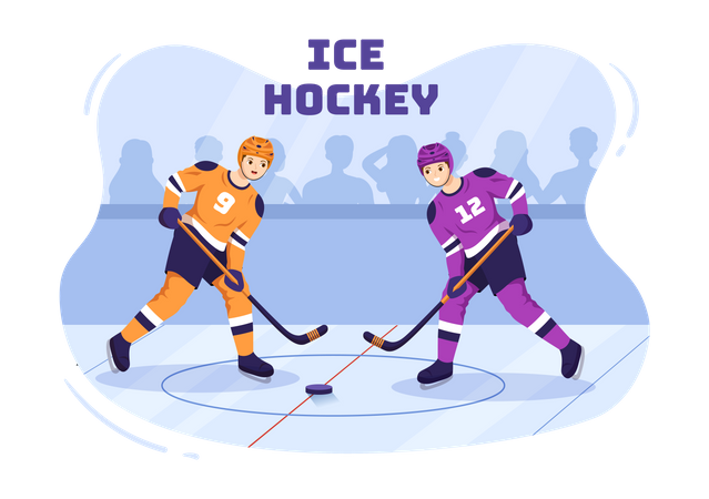 Campeonato de hockey sobre hielo  Ilustración