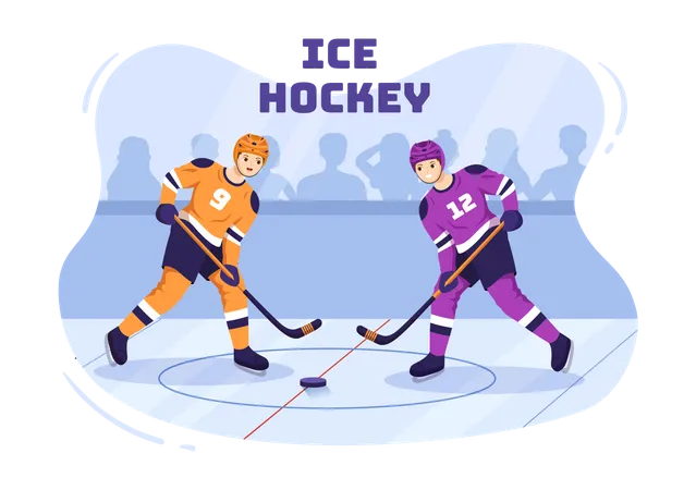 Campeonato de hockey sobre hielo  Ilustración