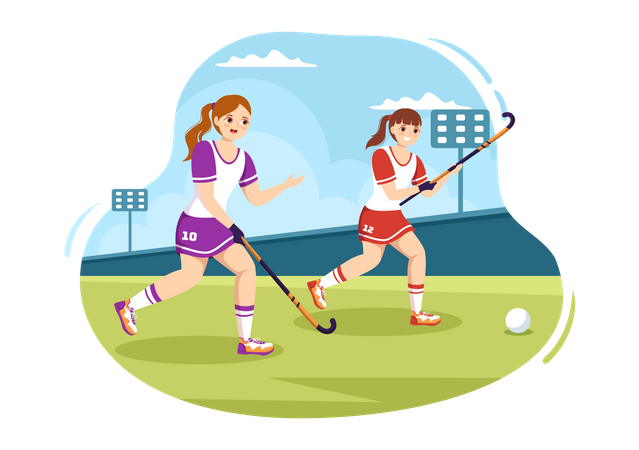 Campeonato de hóquei em campo  Ilustração