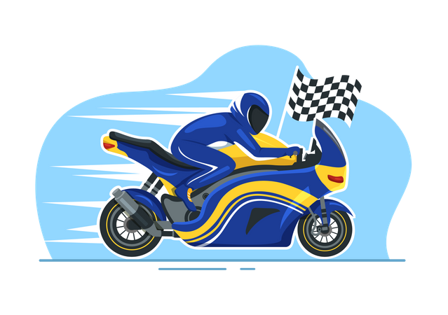 Campeonato de Motociclismo  Ilustração