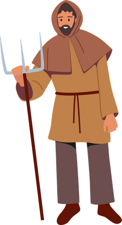 Campesino medieval  Ilustración