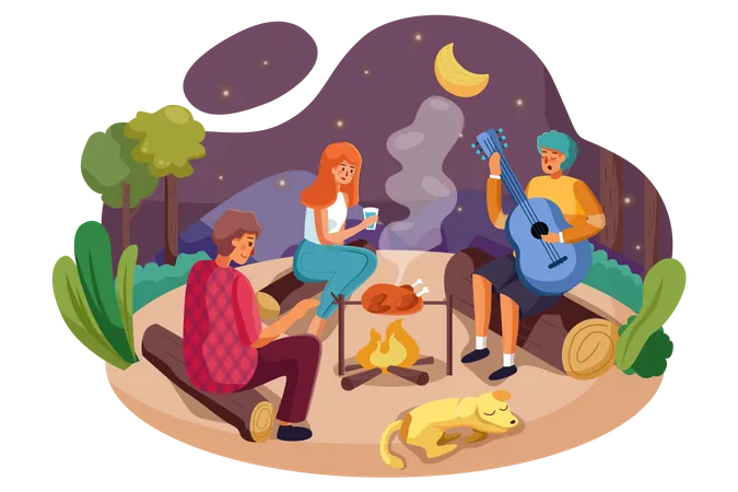 Campfire  Illustration