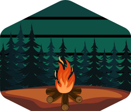 Campfire outdoors Illustration