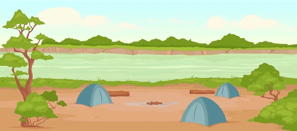 Campground Illustration