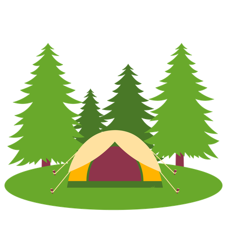 Site de camp  Illustration